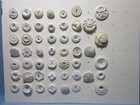 50 Antique Vintage Collection Lot Card Faceted White Mixed Deco Classic Buttons