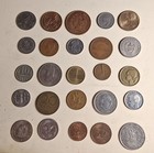 Lot Of 25 Different Countries Vintage World Coins Foreign  inv 142 