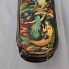 Genuine Signed Vintage Russian Lacquer Box Palekh Or Feodoskino Mermaids 
