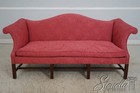 67892  Biggs Chippendale Mahogany Camelback Sofa W  Down Seat