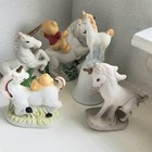 Lot Of Vintage Bisque Unicorn Figurines