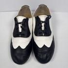 Leo Spectator Tap Dance Shoes Women s 7 1 2 M Black White Leather Low Top