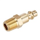 10 Pack Brass Air Hose Fittings 1 4  Npt Male Quick Connect Couplers   Plugs Kit