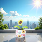 Color Sunflower Solar Dancing Flower Solar Dancing Solar Toys solar Powered Swin