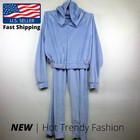 Womens Ladies Tracksuit Velour Velvet Set 2 Piece Zip Hoody Urban Casual Glam M