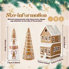 3 Pcs Christmas Gingerbread House And Cone Trees Resin Christmas Tabletop Decora