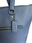 Coach Gallery Tote Bag Large Blue Crossgrain Leather 79608 New Nwot