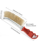 1pcs Steel Wire Roller Brush Wooden Handle Rust Removal Bbq Cleaning Tool     New