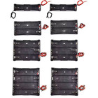 3pcs 18650 Battery Holder Box 1 Slot 3 7v Storage Case With Wire Leads