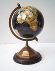 Black World Globe Map Vintage Style Table Decor Earth Atlas Gift For Kids
