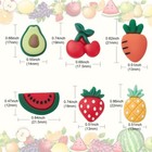 100pcs Resin Fruit Flatback Cabochon Strawberry Cherry Bead For Diy Craft Making