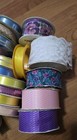 Ribbon Lot Assorted Satin Lace Floral Trim Sewing Craft Scrapbooking Gift Wrap
