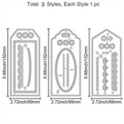1set 3pcs Tag Theme Carbon Steel Cutting Dies Stencils For Diy Scrapbooking