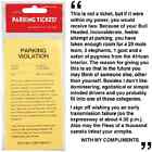 Yellow Revenge Fake Parking Tickets 25 Tickets -parking Violation Gag Prank Gift