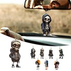 2pcs Swinging Skeleton Car Dangle Ornament Acrylic Skeleton Figurines Car 
