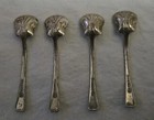 Sterling Silver Salt Spoons Set Of 4
