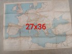 1939 Map Central Europe   Mediterranean Germany Poland Slovakia Palestine Levant
