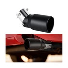 Stainless Steel Car Exhaust Tip  2 5  To 3 3  Adjustable Vehicle Black