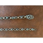 Vintage Silver Tone Metal Filigree Scroll And Heart Link Belt 40  Adjustable