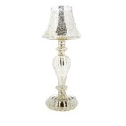 Brand New Winter Lane Christmas Mercury Glass Tabletop Lamp With Batteries 