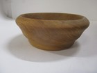 Vintage Hand Turned Wood Bowl Stamped  ag     4 5 w X 1 75 h