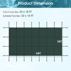 Safety Pool Cover fits Inground Swimming Pools  Rectangle Winter Leaf Pool Cover