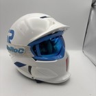 Ruroc Ice Arctic White Electric Blue Rg-1 rg1-x Snowboarding Helmet M l 57-61cm