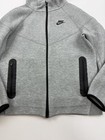 Nike Hoodie Sweatshirt Boys Large Gray Full Zip Logo Pockets Fd3285-063
