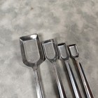 Vintage Rectangular Metal Measuring Spoon Set 4pc 1 Tbsp 1 Tsp 1 2 1 4 Tsp Retro