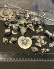 Lot Of 22 Vintage Pewter Figurines Dogs Birds Giraffe Sailboat Frog Deer70s 80s