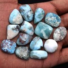 14 Pcs Natural Larimar Cabochon Untreated 17mm-23mm Loose Gemstones Wholesale