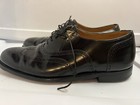 Vtg 11 D Mens Johnston   Murphy Wingtip Dress Shoes Black Size 11d  Made Usa
