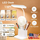 Led Dimmable Desk Light Touch Sensor Table Bedside Reading Lamp Usb Rechargeable