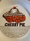 Vintage Cherry Pie Plate Baking Dish With Cherry Pie Recipe