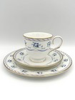 Lenox Orleans Blue - Footed Cup  Saucer   Salad Plate Trio