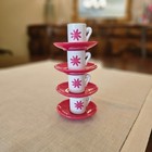 American Girl Bistro Cafe Tea Cup Saucer Set Lot Of 4 Cups 4 Plates 18  Doll