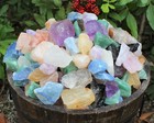 Mixed Quartz Crystal Set  8 Different Natural Rough Quartz Stones  bulk Lot 