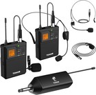 Rechargeable Uhf Wireless Microphone System For Professional Sound Quality