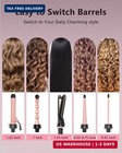 5-in-1 Curling Iron Set Multi Curling Wand With Flat Iron   4 Ceramic Curling Ba