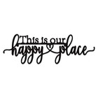 This Is Our Happy Place Sign     Metal Wall Decor For Home   Patio  Family Wall 