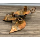Copper Leaf 3 Tiered Chamber Stick Candle Holder 11    Long