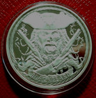 2024 Blackbeard Pirate Art Round By Oz Mint 1 Troy Oz 999 Fine Silver In Capsule