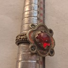 Ultra Rare Ancient Silver Antique Roman Ring Artifact Stunning With Red Stone