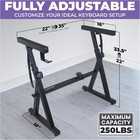 Piano Keyboard Stand - Z Style Adjustable And Portable Heavy Duty Music Stand Fo
