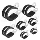 Rubber Lined P Clips Cable Mounting Hose Pipe Clamp Stainless Steel Clamps