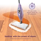 Steam Pocket Mop With 2 Washable Double-sided Pads  Steam Sanitization  Swivel S