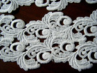 Antique Edwardian  Very Heavy Embroidered Schiffli Long  Trim Lace 127 x4 