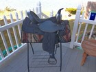 16    Black Big Horn   271 Western Barrel Trail Saddle Sqh Bar Leather cordura