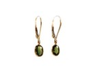 19thc Antique Green Sapphire Gems   14ktgf Earrings Medieval Pope Gem Of Heaven