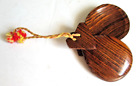 Vtg Castanet Beautiful Solid Wood Clappers Nicely Carved Deep Hollows Loud